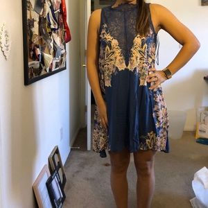 Blue free people dress size S
